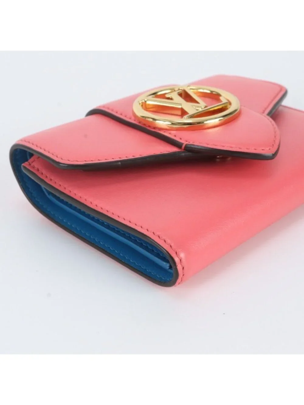Louis Vuitton Portefeuille LV Pont Neuf Leather Trifold Wallet Compact